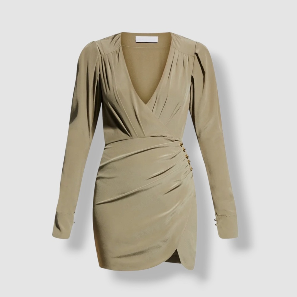 Jonathan Simkhai Leilani Mini Dress Olivine size 2 NWT $497